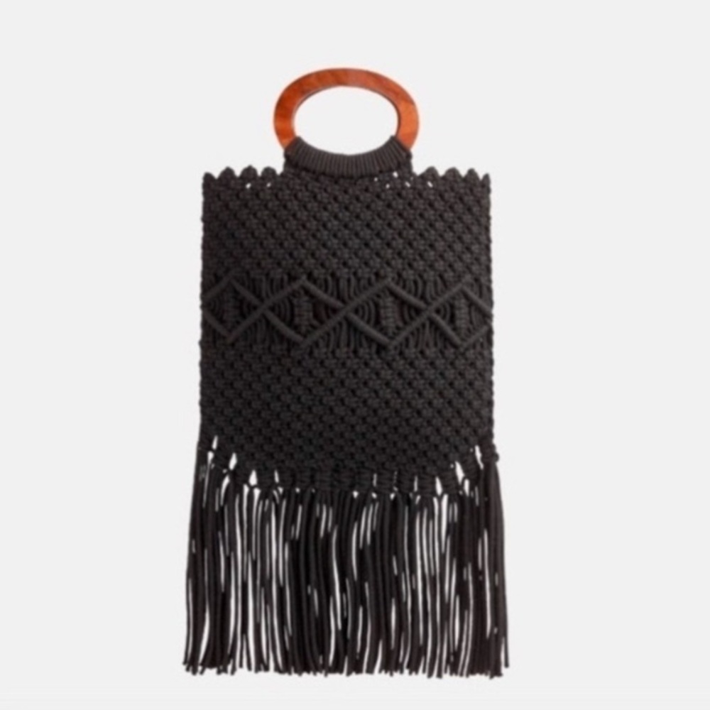 Danielle Nicole Black Woven Crossbody Bag. - image 1